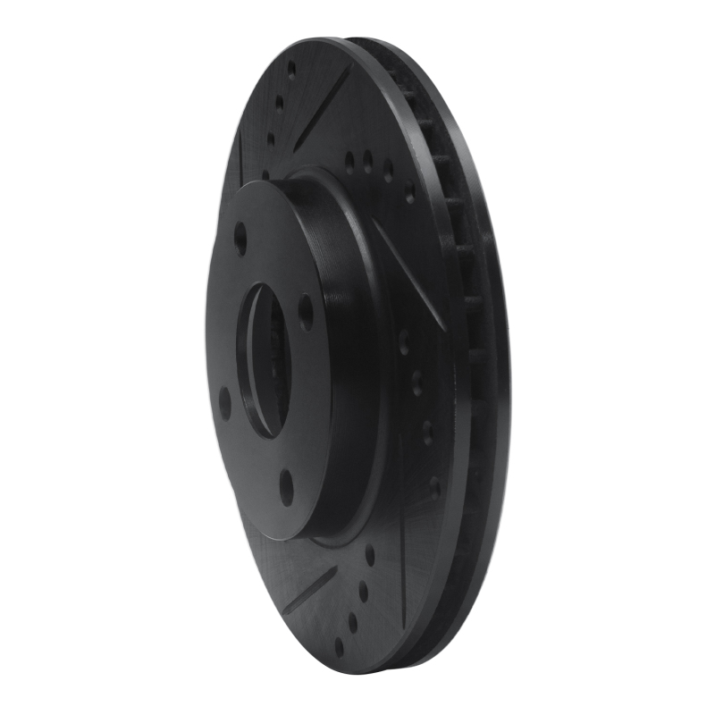 Ford Contour Brake Rotor (1) - Front Left - DFC - Drilled & Slotted - Black - `95-`04