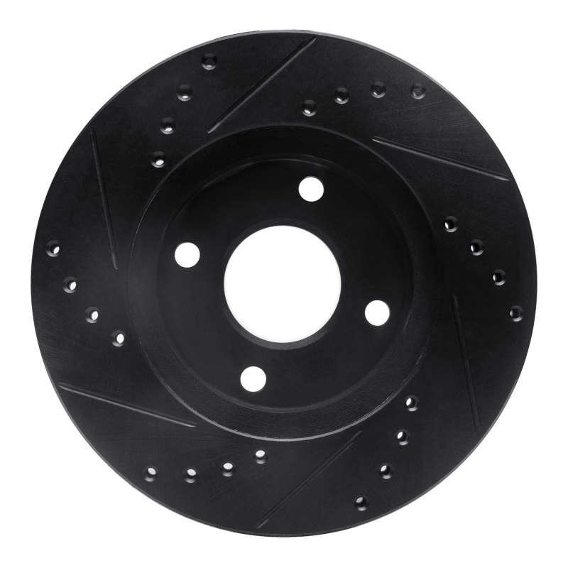 Ford Contour Brake Rotor (1) - Front Right - DFC - Drilled & Slotted - Black - `95-`04
