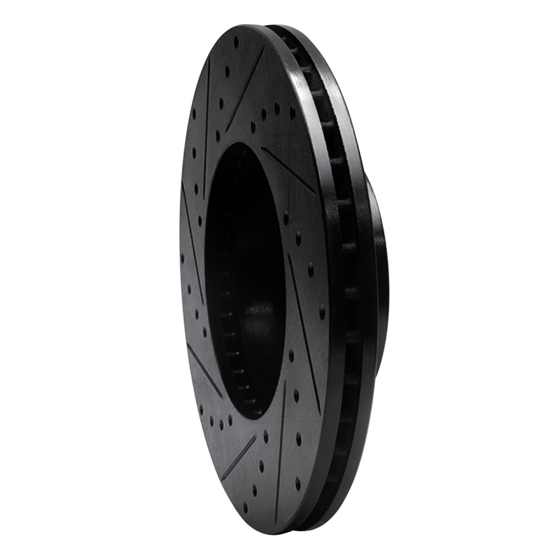 Ford Crown Victoria Brake Rotor (1) - Front Right - DFC - Drilled & Slotted - Black - `98-`02