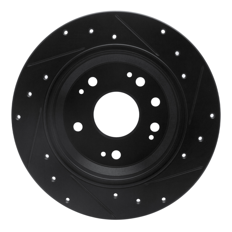 Acura RL Brake Rotor (1) - Rear Left - DFC - Drilled & Slotted - Black - `02-`04