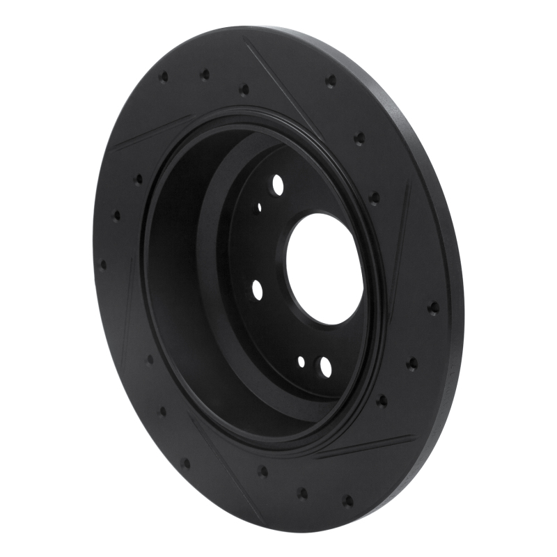 Acura RL Brake Rotor (1) - Rear Left - DFC - Drilled & Slotted - Black - `02-`04