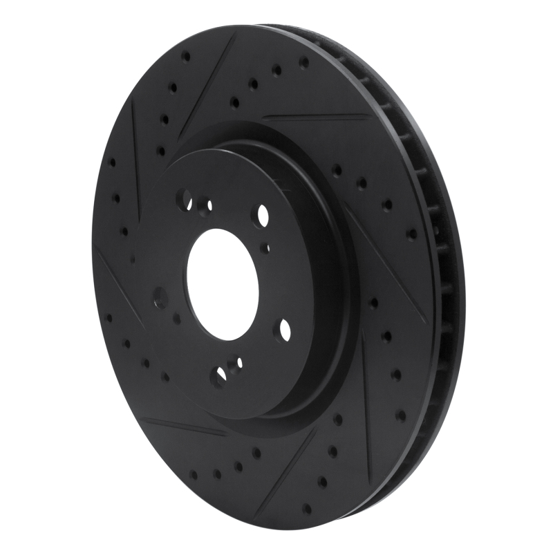 Acura RL Brake Rotor (1) - Front Left - DFC - Drilled & Slotted - Black - `05-`12