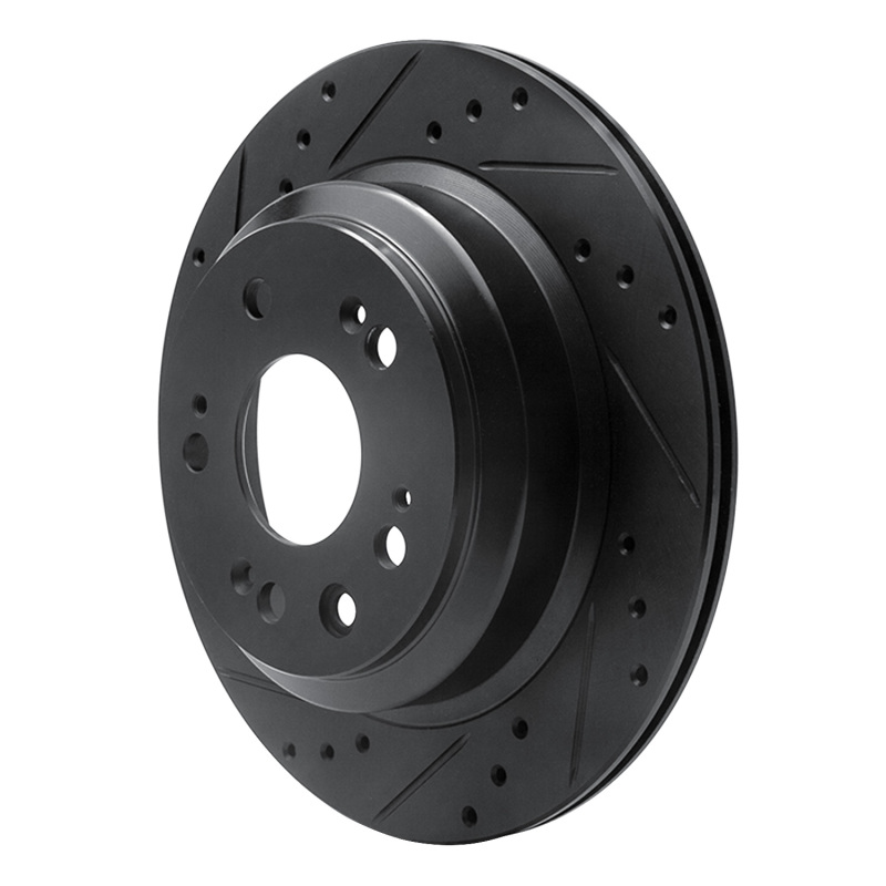 Acura RL Brake Rotor (1) - Rear Left - DFC - Drilled & Slotted - Black - `05-`12