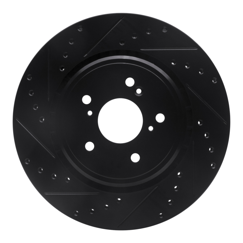 Acura MDX Brake Rotor (1) - Front Left - DFC - Drilled & Slotted - Black - `14-`20