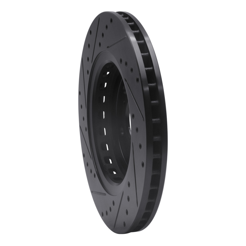 Acura TLX Brake Rotor (1) - Front Right - DFC - Drilled & Slotted - Black - `14-`20