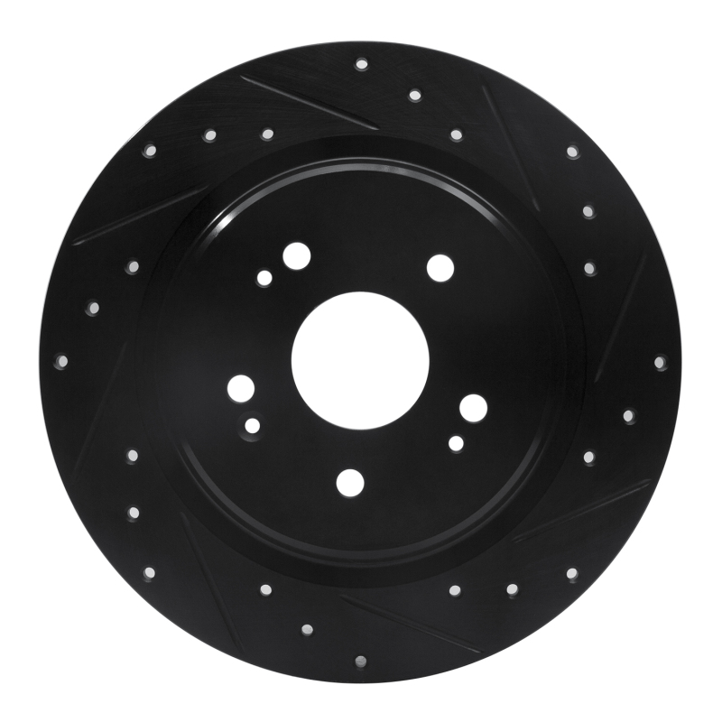 Acura ADX Brake Rotor (1) - Rear Right - DFC - Drilled & Slotted - Black - `15-`25