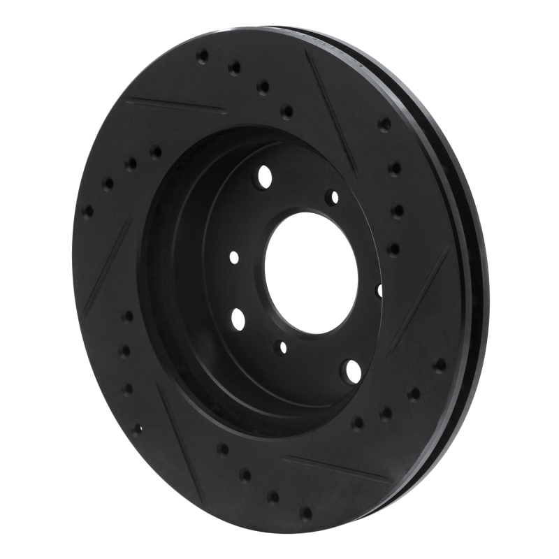 Acura CL Brake Rotor (1) - Front Left - DFC - Drilled & Slotted - Black - `98-`02