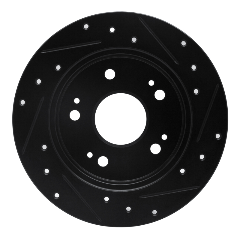 Acura CSX Brake Rotor (1) - Rear Left - DFC - Drilled & Slotted - Black - `97-`15