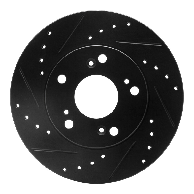 Acura RSX Brake Rotor (1) - Front Left - DFC - Drilled & Slotted - Black - `02-`15