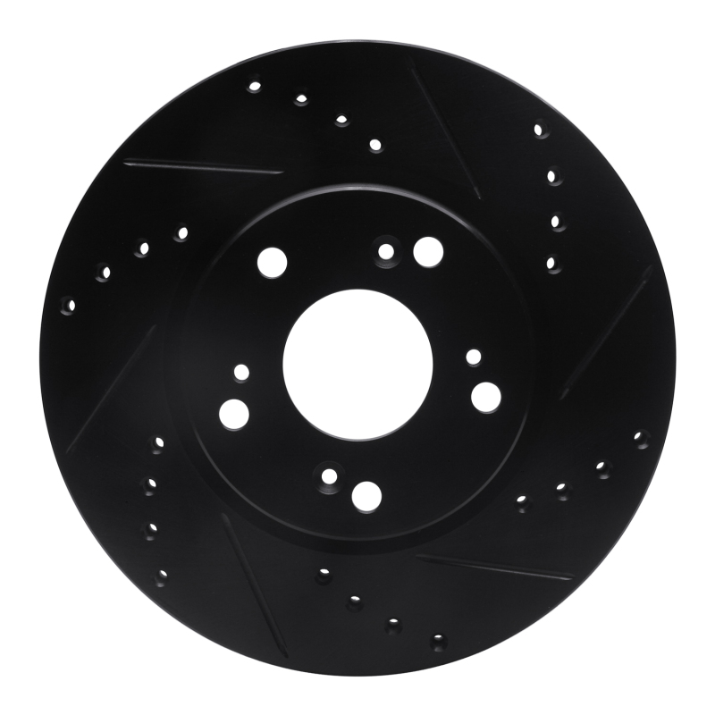 Acura ILX Brake Rotor (1) - Front Right - DFC - Drilled & Slotted - Black - `03-`17