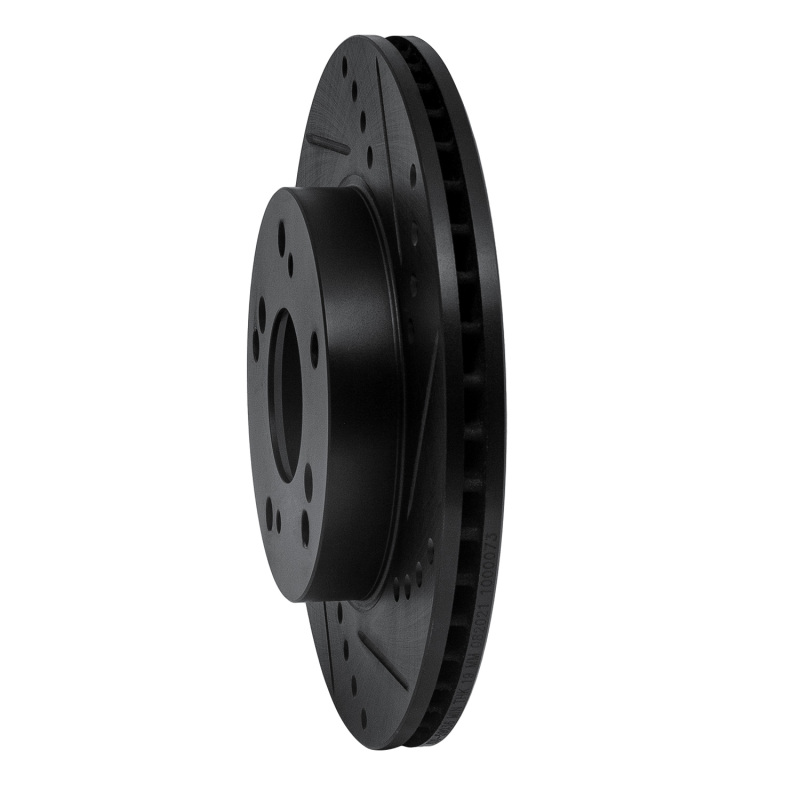 Acura ILX Brake Rotor (1) - Front Right - DFC - Drilled & Slotted - Black - `12-`15