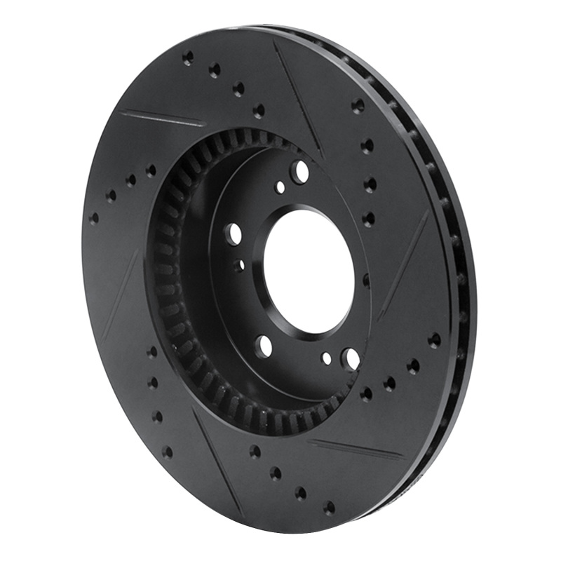 Acura TL Brake Rotor (1) - Front Left - DFC - Drilled & Slotted - Black - `91-`01