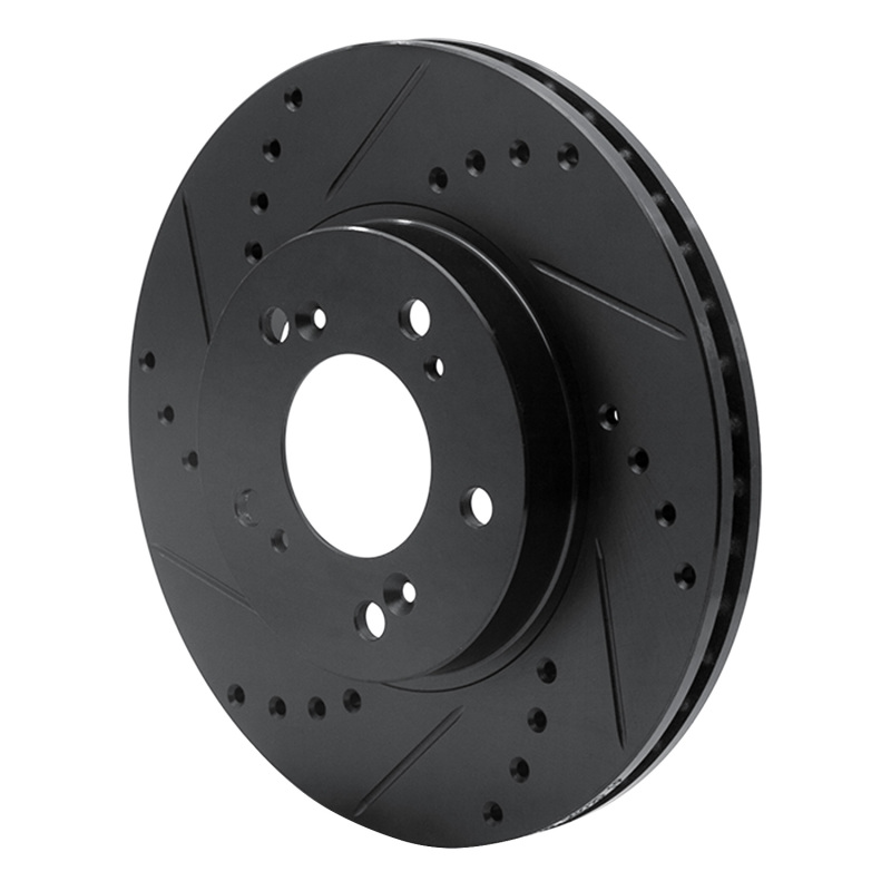 Acura TL Brake Rotor (1) - Front Left - DFC - Drilled & Slotted - Black - `91-`01