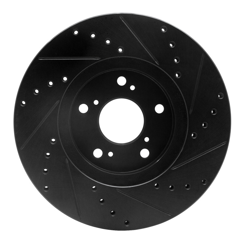 Acura MDX Brake Rotor (1) - Front Left - DFC - Drilled & Slotted - Black - `99-`14