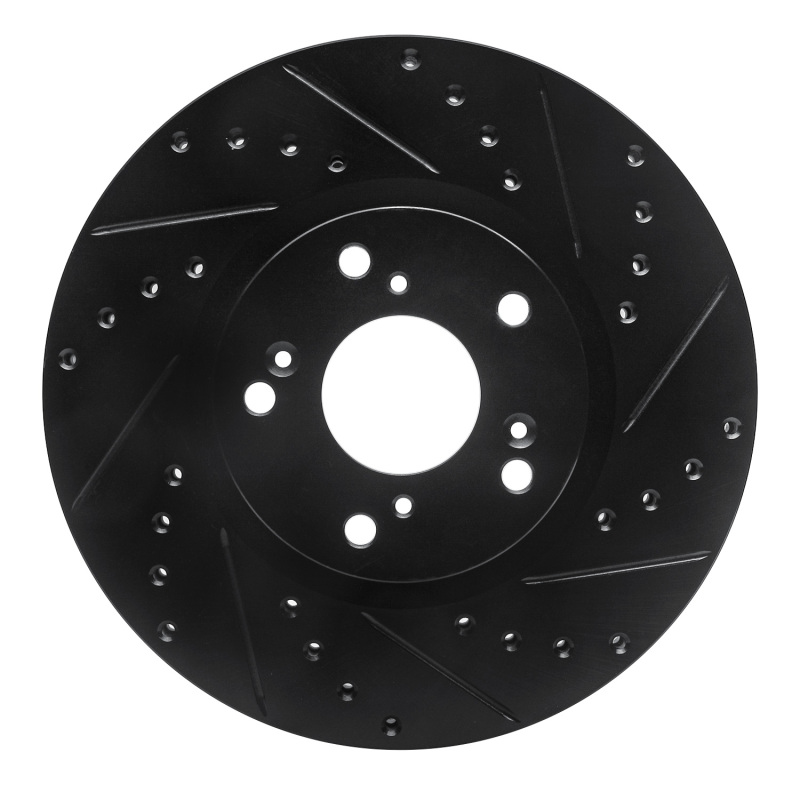 Acura ILX Brake Rotor (1) - Front Right - DFC - Drilled & Slotted - Black - `02-`15 Acura ILX Brake Rotor (1) - Front Right - DFC - Drilled & Slotted - Black - `02-`15