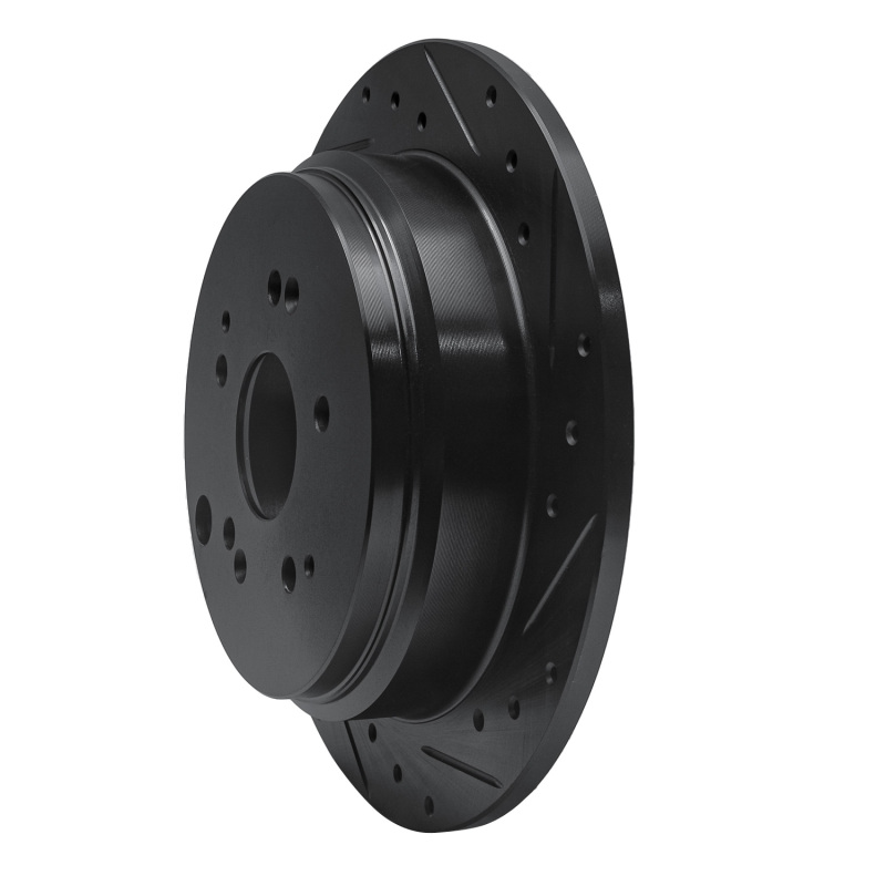 Honda Odyssey Brake Rotor (1) - Rear Right - DFC - Drilled & Slotted - Black - `02-`04