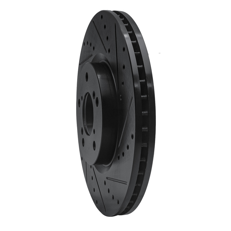 Acura RLX Brake Rotor (1) - Front Right - DFC - Drilled & Slotted - Black - `07-`20