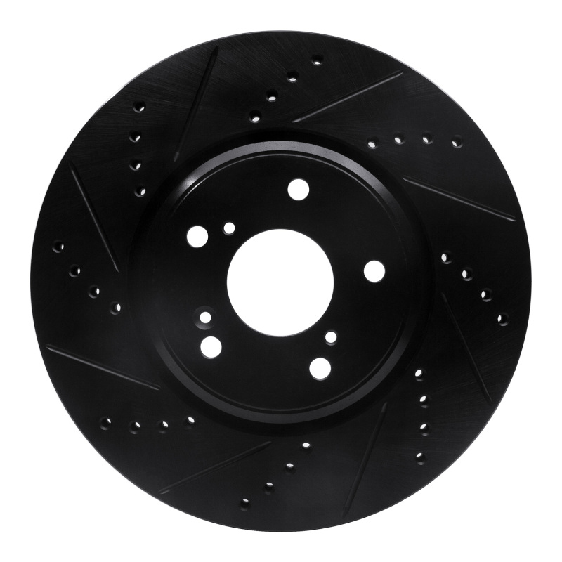 Acura ILX Brake Rotor (1) - Front Left - DFC - Drilled & Slotted - Black - `16-`22 Acura ILX Brake Rotor (1) - Front Left - DFC - Drilled & Slotted - Black - `16-`22