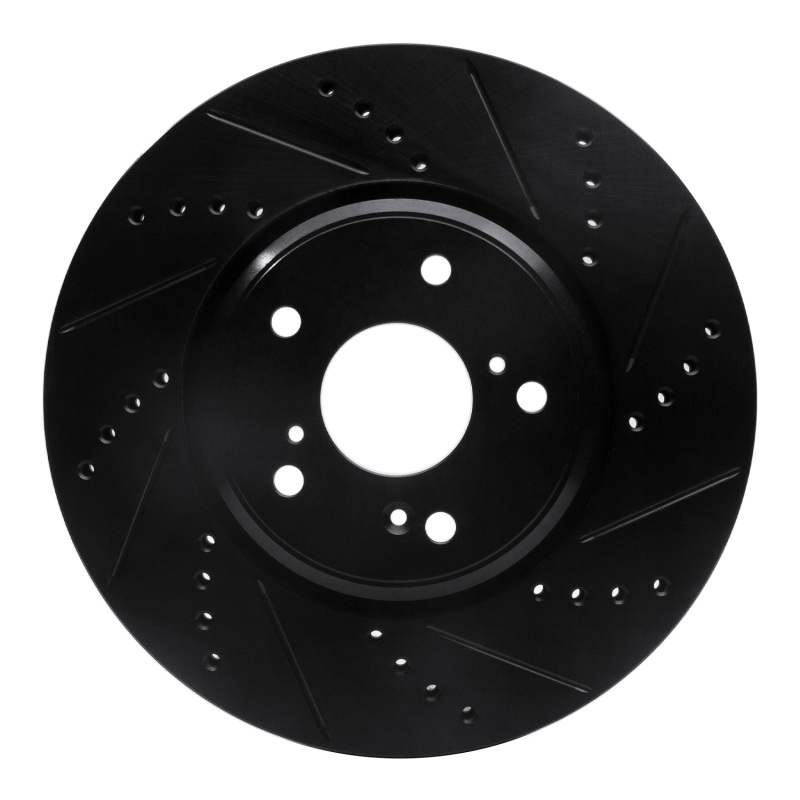 Acura ILX Brake Rotor (1) - Front Right - DFC - Drilled & Slotted - Black - `16-`22