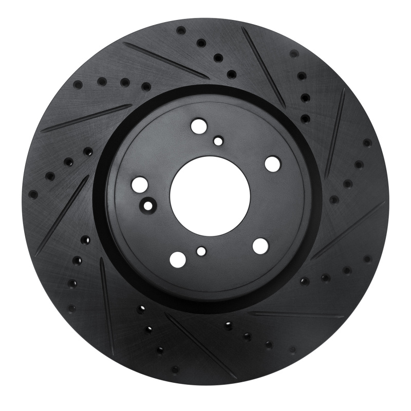 Acura RDX Brake Rotor (1) - Front Right - DFC - Drilled & Slotted - Black - `13-`25