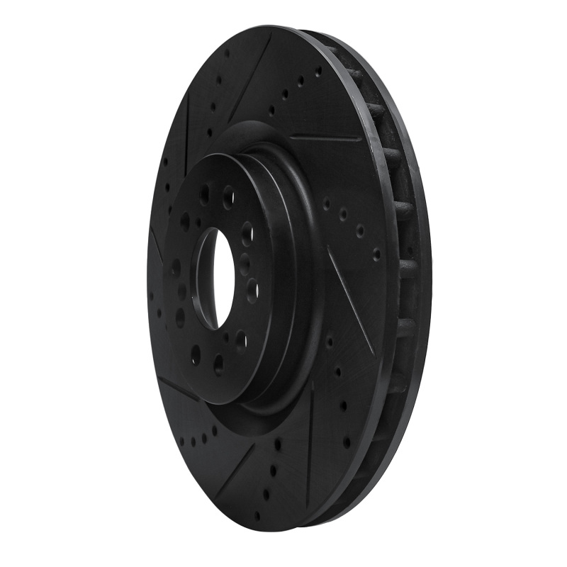 Acura INTEGRA Brake Rotor (1) - Front Left - DFC - Drilled and Slotted - Black - `17-`25