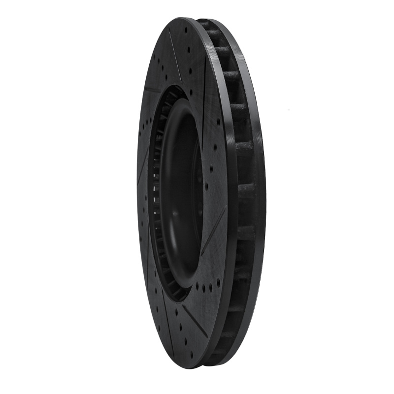 Acura INTEGRA Brake Rotor (1) - Front Left - DFC - Drilled and Slotted - Black - `17-`25