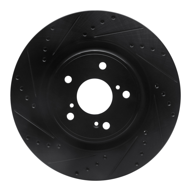 Honda CR-V Brake Rotor (1) - Front Left - DFC - Drilled & Slotted - Black - `20-`22