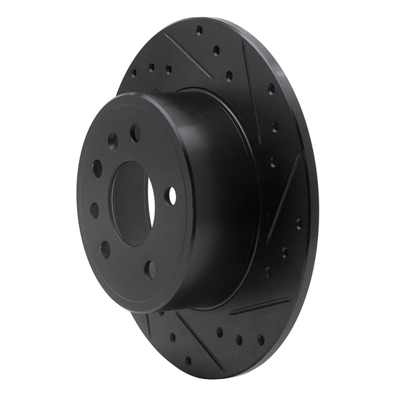 Chevrolet Astra Brake Rotor (1) - Rear Right - DFC - Drilled & Slotted - Black - `97-`08