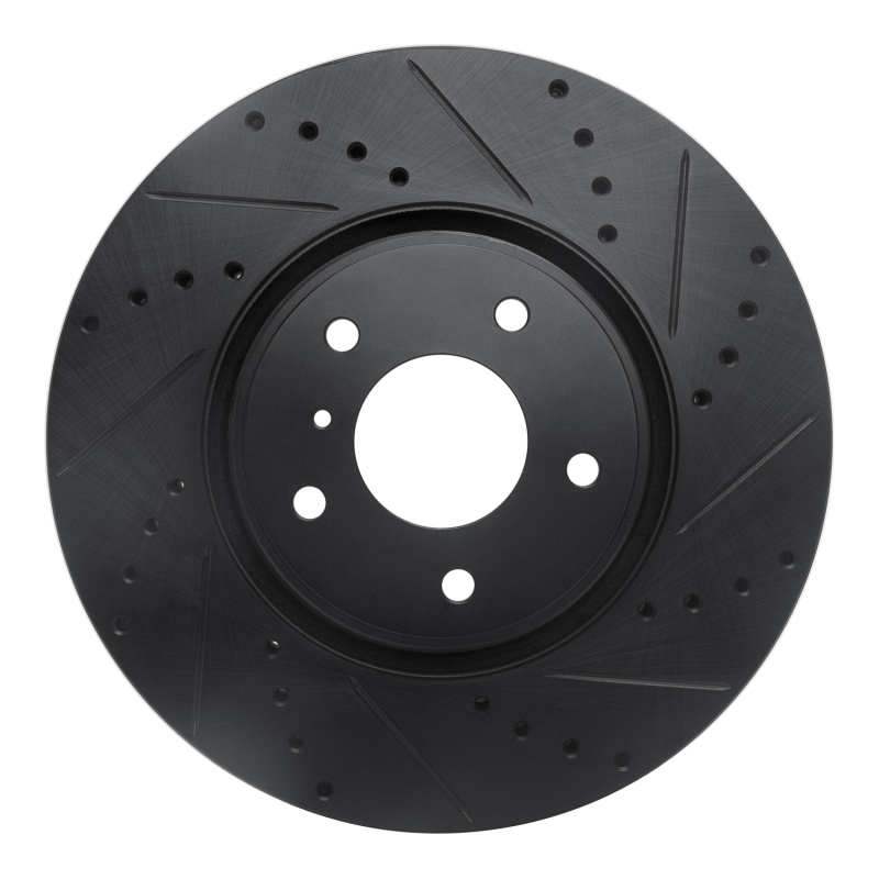 Infiniti QX70 Brake Rotor (1) - Front Right - DFC - Drilled & Slotted - Black - `05-`14