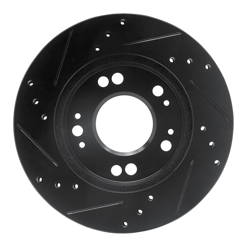 Chrysler Sebring Brake Rotor (1) - Front Right - DFC - Drilled & Slotted - Black - `90-`05