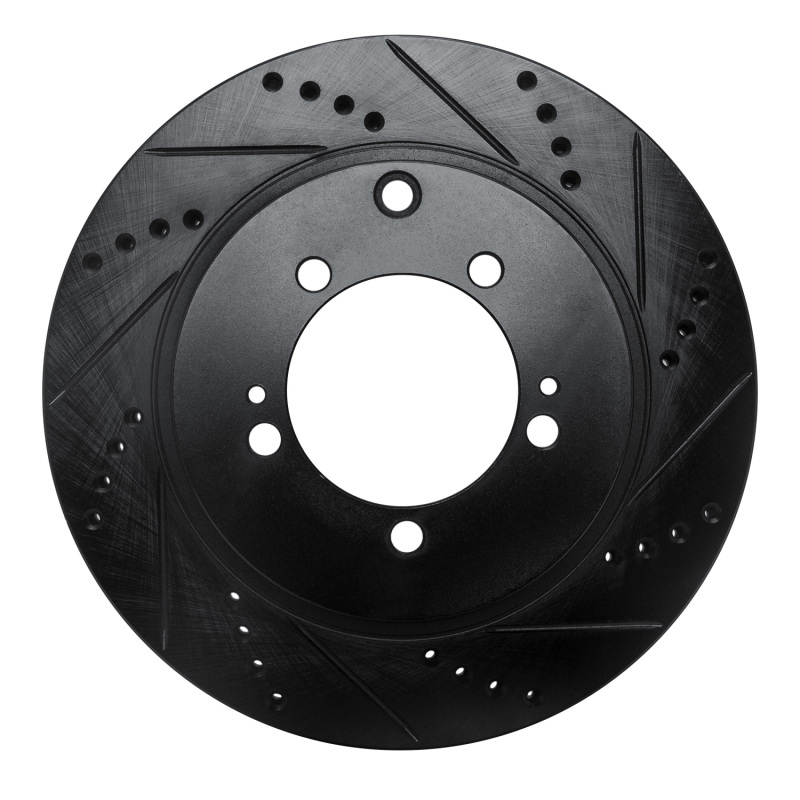 Mitsubishi Lancer Brake Rotor (1) - Rear Right - DFC - Drilled & Slotted - Black - `03-`06 Mitsubishi Lancer Brake Rotor (1) - Rear Right - DFC - Drilled & Slotted - Black - `03-`06