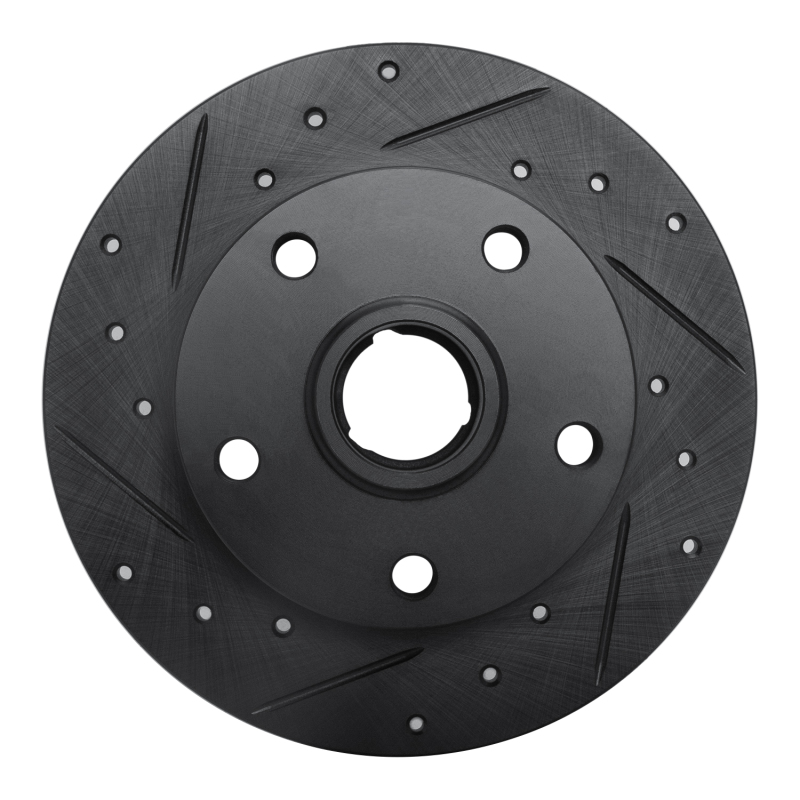 Audi A4 Brake Rotor (1) - Rear Left - DFC - Drilled & Slotted - Black - `96-`08