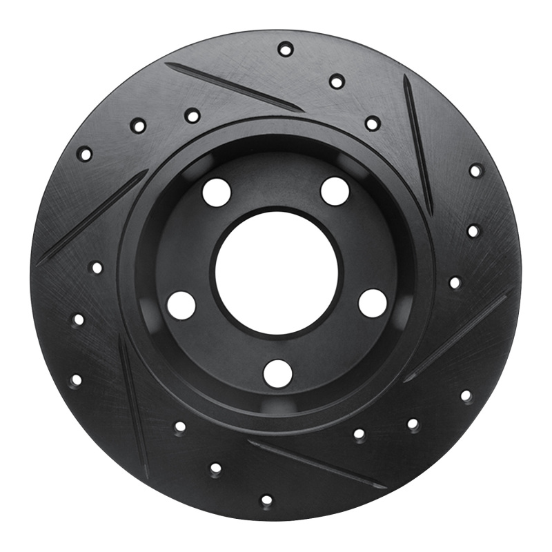 Audi A6 Quattro Brake Rotor (1) - Rear Left - DFC - Drilled & Slotted - Black - `99-`02