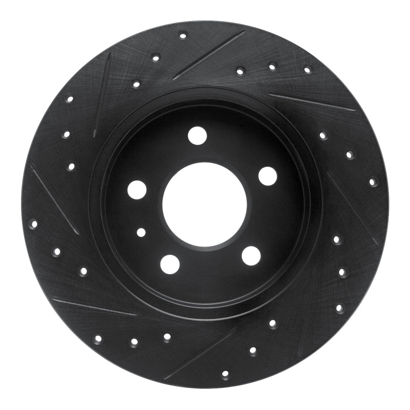 Audi A4 Quattro Brake Rotor (1) - Rear Right - DFC - Drilled & Slotted - Black - `00-`09
