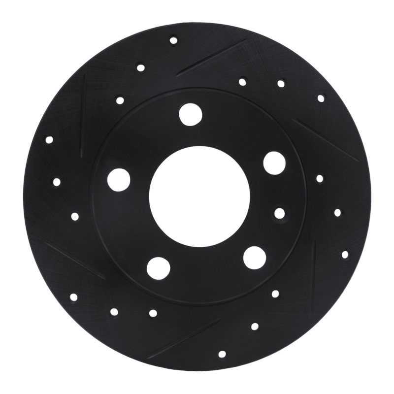 Audi A4 Brake Rotor (1) - Rear Left - DFC - Drilled & Slotted - Black - `02-`06
