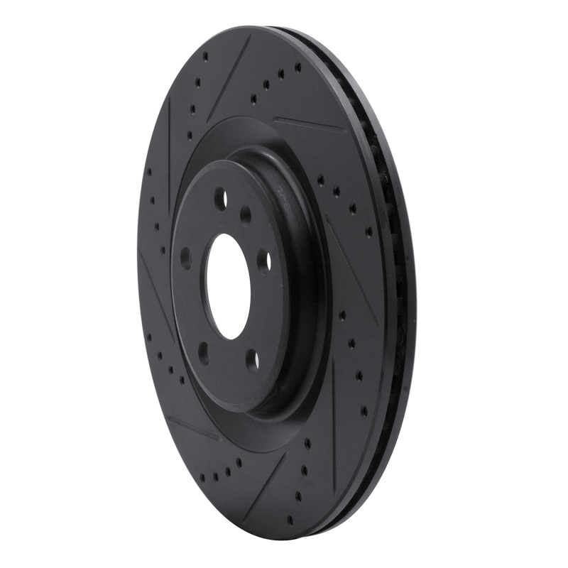 Audi A6 Allroad Brake Rotor (1) - Rear Left - DFC - Drilled & Slotted - Black - `08-`25