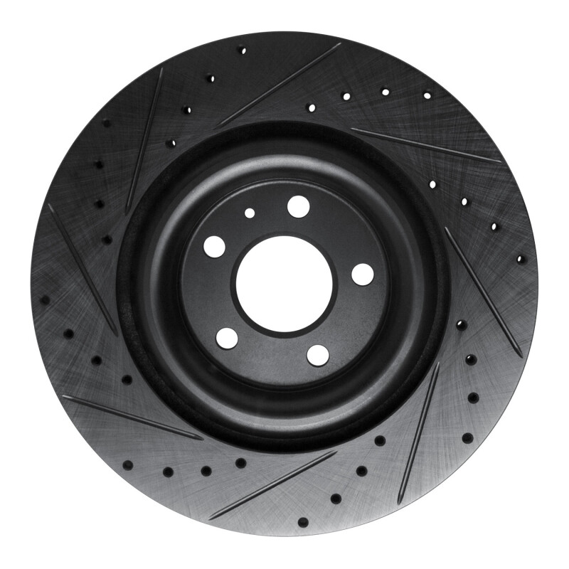 Audi SQ8 e-Tron Sportback Brake Rotor (1) - Rear Right - DFC - Drilled & Slotted - Black - `17-`25