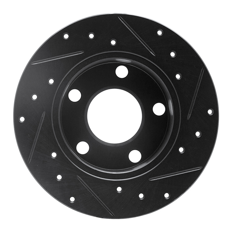 Audi A6 Brake Rotor (1) - Rear Left - DFC - Drilled & Slotted - Black - `92-`05