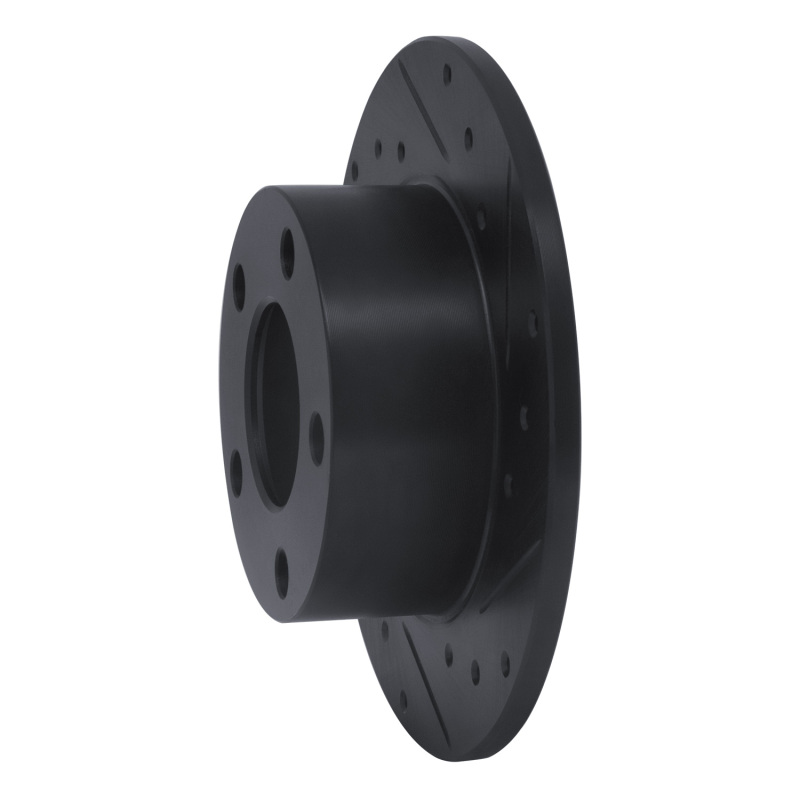 Audi A6 Brake Rotor (1) - Rear Right - DFC - Drilled & Slotted - Black - `92-`05