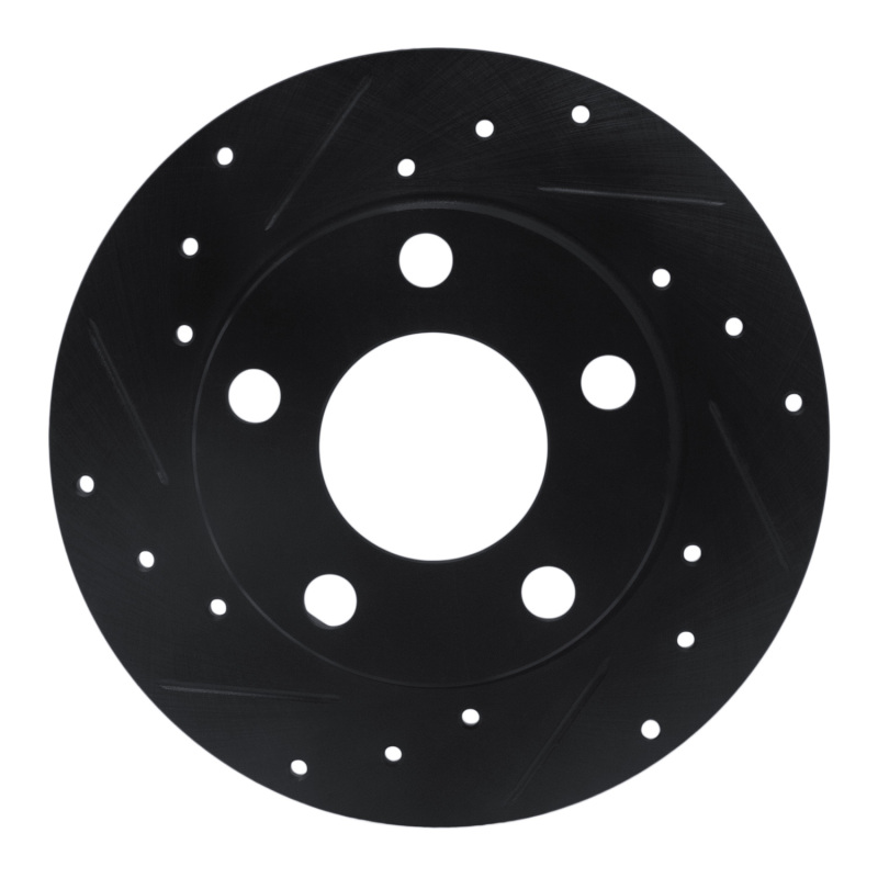 Audi A4 Quattro Brake Rotor (1) - Rear Left - DFC - Drilled & Slotted - Black - `96-`05