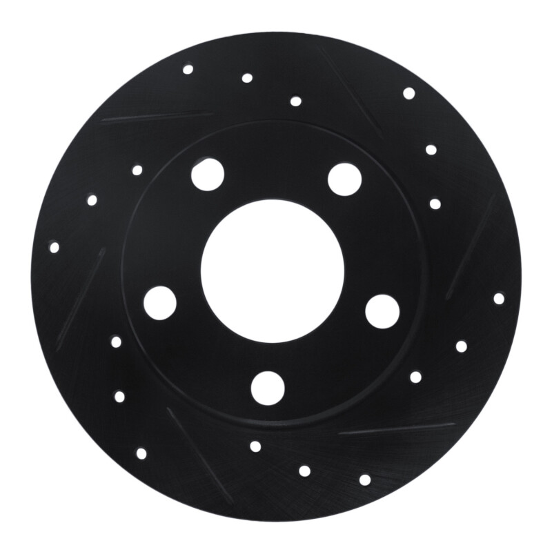 Audi A4 Quattro Brake Rotor (1) - Rear Right - DFC - Drilled & Slotted - Black - `96-`05
