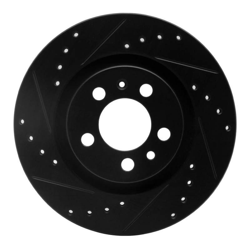 Volkswagen Jetta Sedan Brake Rotor (1) - Front Left - DFC - Drilled & Slotted - Black - `98-`15