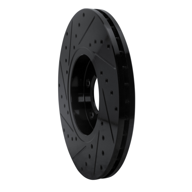 Audi A1 Brake Rotor (1) - Front Right - DFC - Drilled & Slotted - Black - `98-`18