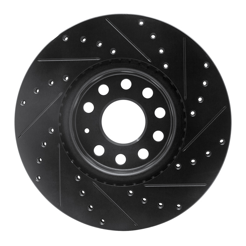 Audi TT Brake Rotor (1) - Front Left - DFC - Drilled & Slotted - Black - `05-`25
