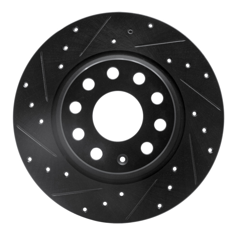 Audi Q3 Brake Rotor (1) - Rear Left - DFC - Drilled & Slotted - Black - `05-`18