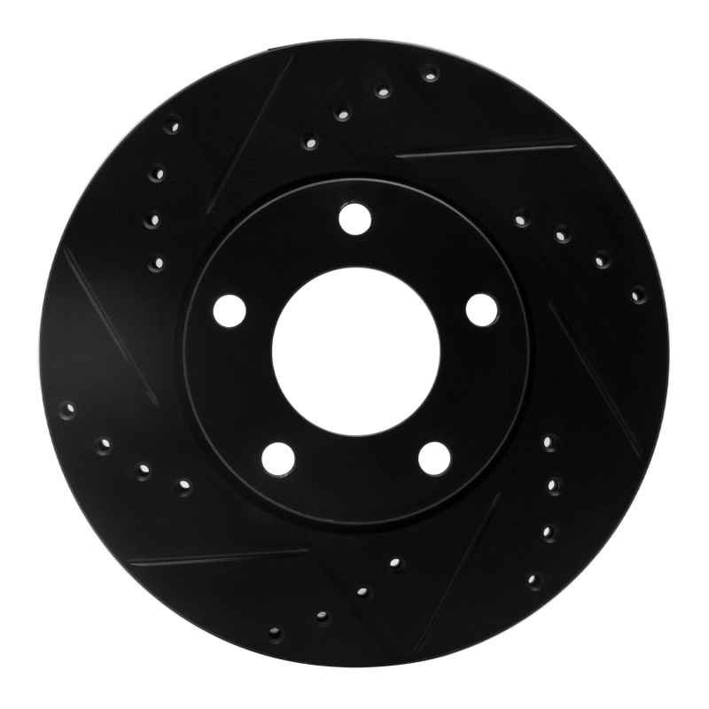 Mazda 3 Brake Rotor (1) - Front Left - DFC - Drilled & Slotted - Black - `04-`13