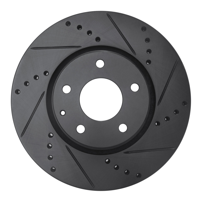 Mazda CX-5 Brake Rotor (1) - Front Right - DFC - Drilled & Slotted - Black - `16-`25 Mazda CX-5 Brake Rotor (1) - Front Right - DFC - Drilled & Slotted - Black - `16-`25