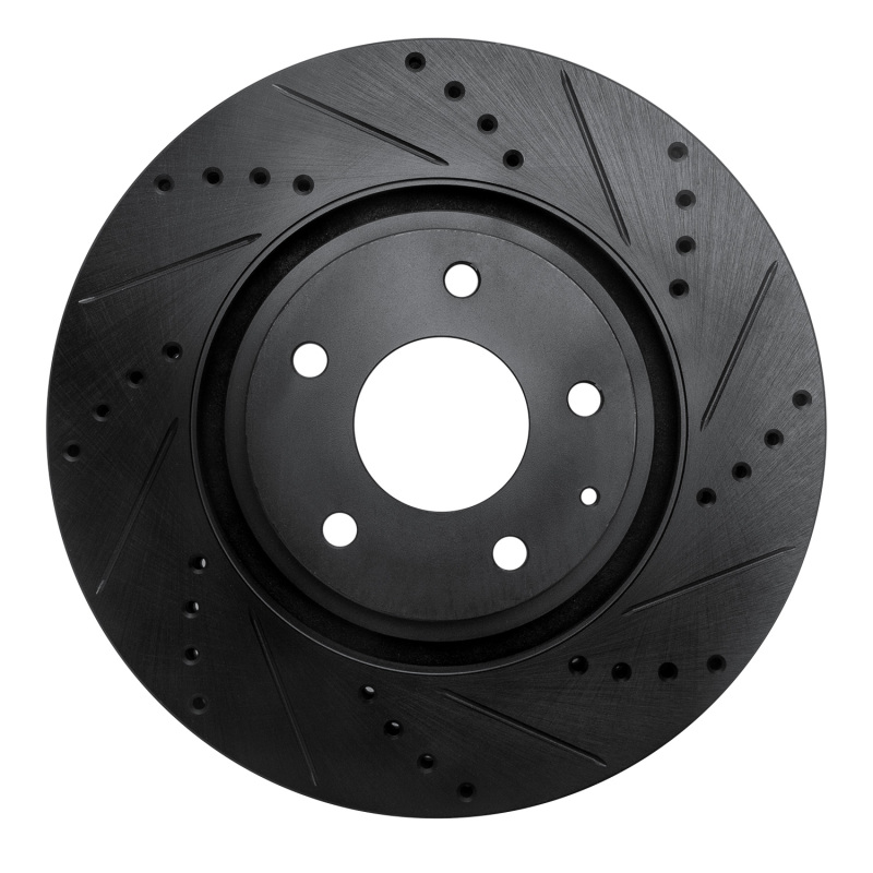 Mazda CX-5 Brake Rotor (1) - Front Right - DFC - Drilled & Slotted - Black - `16-`25 Mazda CX-5 Brake Rotor (1) - Front Right - DFC - Drilled & Slotted - Black - `16-`25