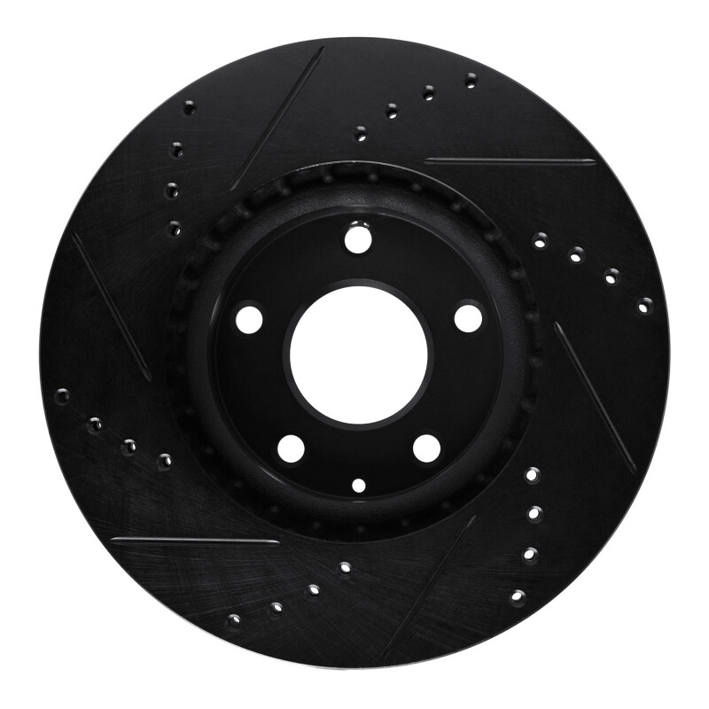 Mazda CX-5 Brake Rotor (1) - Front Right - DFC - Drilled & Slotted - Black - `13-`19