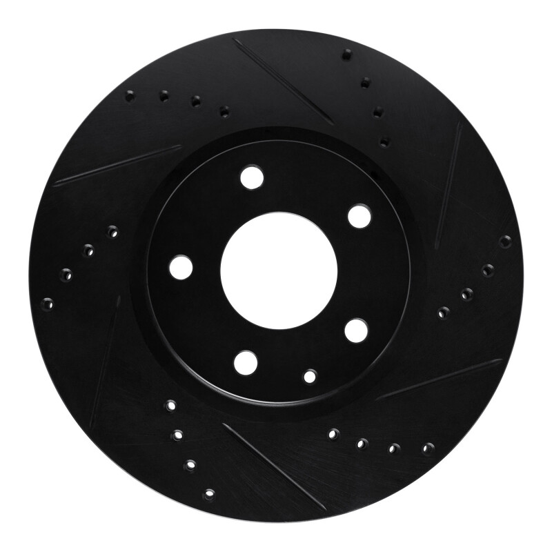 Mazda CX-5 Brake Rotor (1) - Front Right - DFC - Drilled & Slotted - Black - `13-`19 Mazda CX-5 Brake Rotor (1) - Front Right - DFC - Drilled & Slotted - Black - `13-`19
